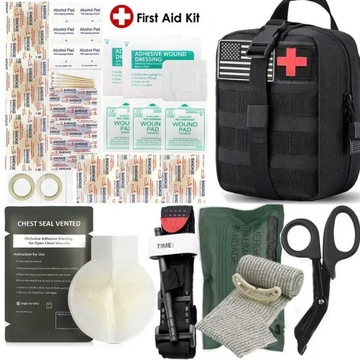 IFAK Emergency Trauma Kit with Chest Seal, Aluminium Tourniquet,Tactical