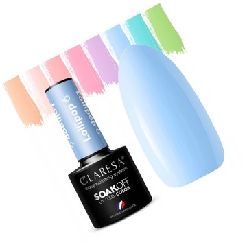 HIT CLARESA pastelowe Lakiery Hybrydowe LOLLIPOP 6