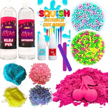 ZESTAW SLIME REINDBOW DO ROBIENIA GLUTÓW STARTOWY