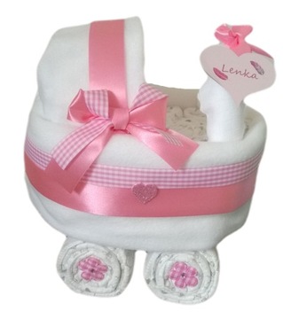 DUŻY WÓZEK TORT Z PIELUCH PREZENT Z PAMPERS 2