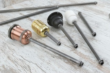 metalowa rurka M10x1 lampa pająk DIY nypel M10x1 rurka 18cm do lampy loft