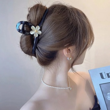 Новые женские модные зажимы для когтей, кофе, черная смола, большой коготь для волос для девочек