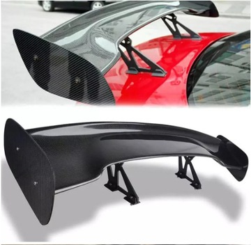 SPOILER TYLNY UNIWERSALNY WZÓR CARBON KARBON CZARNY POŁYSK 145cm