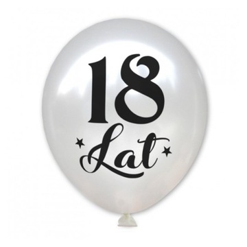 BALONY URODZINOWE METALICZNE (10SZT) VP `18 LAT