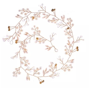 GAŁĄZKA opaska do włosów ślubna ZŁOTY WIANEK ślub