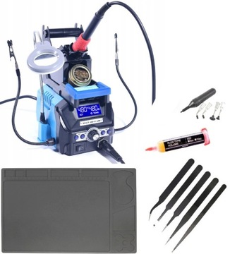 Stacja lutownicza HOTAIR WEP 939D+III max 220W + Mata silikonowa, flux 223