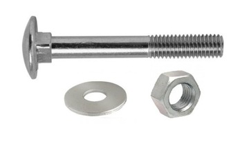 M6x50 ŚRUBA ŁAWKOWA + NAKRĘTKA + PODKŁADKA 100 kpl