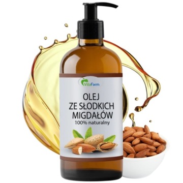 NATURALNY OLEJ ZE SŁODKICH MIGDAŁÓW 500 ML