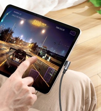 UGREEN ПРОЧНЫЙ КАБЕЛЬ USB C НА USB-C УГОЛ 90 ГРАДУСОВ QC 4.0 5A 100W