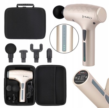 PISTOLET DO MASAŻU MASAŻER MASSAGE MOCNY 6 GŁOWIC