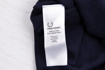 FRED PERRY SWETER ORYGINALNY MESKI WEŁNA MERINO PREMIUM Z LOGO XXL