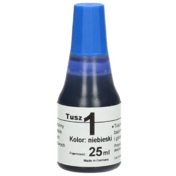 TUSZ DO PIECZĄTEK GUMOWYCH POLIMEROWYCH NIEBIESKI 25 ML COLOP 1