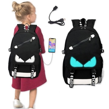 РЮКЗАК МОЛОДЕЖНО-ШКОЛЬНЫЙ, СВЕТЯЩИЙСЯ, ОТРАЖАЮЩИЙ, USB