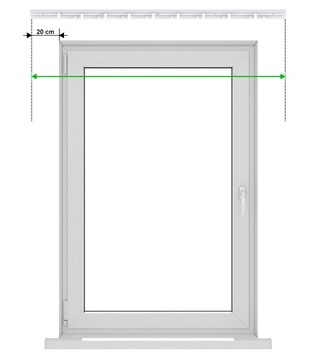 ОДИНАРНЫЙ потолочный карниз с чехлом Потолочный карниз с чехлом 9 СМ FROGS