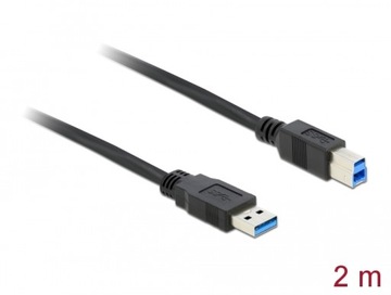 USB 3.0 A-B AM-BM Super Speed ​​HDD кабель черный 2м