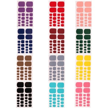 Nail Decor Наклейки для ногтей на ногах, 12 листов