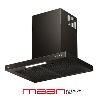 Okap przyścienny czarny 60 cm Komoda Neo Plus Touch 60 czarne filtry MAAN
