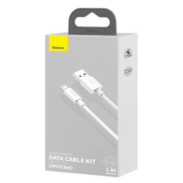 Набор из 2 шт.. Baseus CABLE длинный USB Lightning-кабель 8-контактный 8-контактный 2,4 А 1,5 м