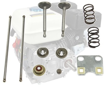 Zawór ssący + wydechowy ZESTAW NAPRAWCZY GŁOWICY GX160 GX200 6,5HP 7HP