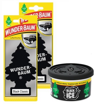 WUNDER BAUM ZESTAW ZAPACHÓW DO AUTA BLACK ICE