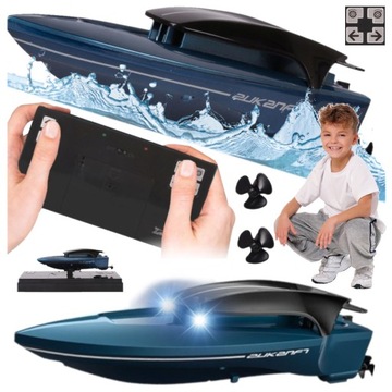 Zdalnie Sterowania MOTORÓWKA ŁÓDŹ BOAT 2.4 GHz Pilot RC LED Pływa na Wodzie