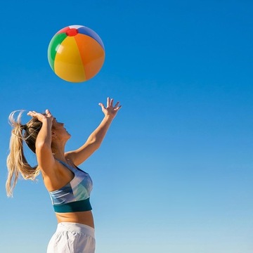 НАДУВНОЙ РЕЗИНОВЫЙ ПЛЯЖНЫЙ МЯЧ ДЛЯ САДОВОГО БАССЕЙНА ВОДНАЯ КРАСОЧНАЯ ИГРА