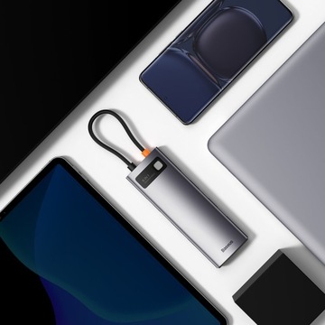 Адаптер BASEUS HUB 8in1 Type C на 3x USB3.0/PD/HDMI 4K 60Гц