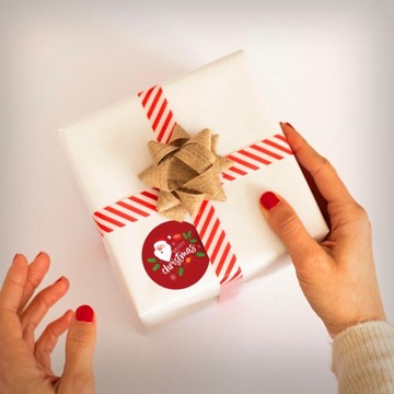 РОЖДЕСТВЕНСКИЕ ПОДАРОЧНЫЕ НАКЛЕЙКИ РОЖДЕСТВЕНСКИЕ УКРАШЕНИЯ НАБОР ИЗ 24 ШТ.