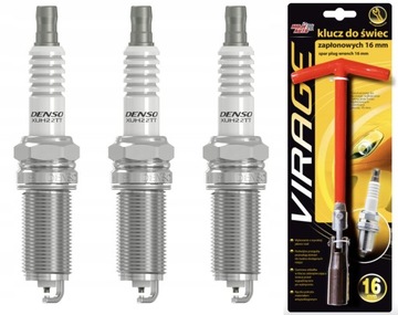 DENSO XUH22TT ŚWIECA ZAPŁONOWA + klucz do świec 16mm