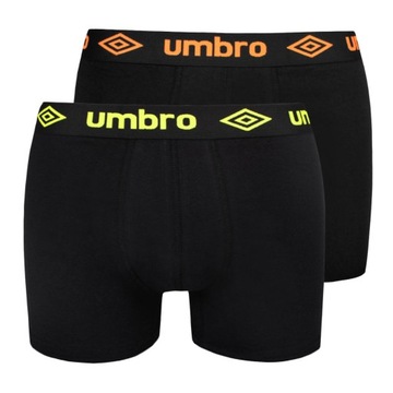БОКСЕРЫ МУЖСКИЕ UMBRO ЧЕРНЫЕ/РЕЗИНОВЫЕ ЗЕЛЕНЫЕ-ОРАНЖЕВЫЕ XL