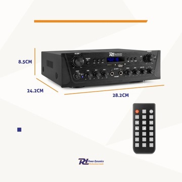 2-зонный усилитель 100 Вт USB SD BT FM светодиодный пульт дистанционного управления