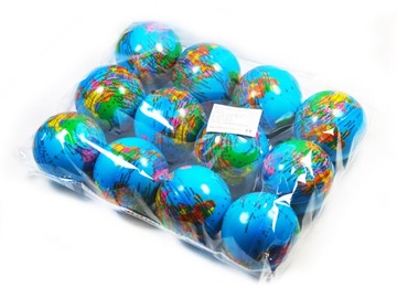 АНТИСТРЕССОВЫЕ ШАРИКИ ГЛОБУС 12 ШТ.