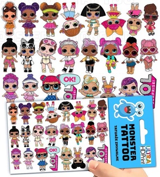 МОЮЩИЕСЯ ТАТУ ДЛЯ ДЕТЕЙ ВЫКРОЙКИ ДЕТСКИХ КУКЛ LOL SURPRISE СУПЕР КАЧЕСТВО