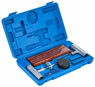 КОМПЛЕКТ ДЛЯ БЫСТРОГО РЕМОНТА КОЛЕСНЫХ ШИН, 27 ПРЕДМЕТОВ.