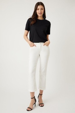 Wallis zyw ze jeans stanem kieszenie spodnie 7/8 średnim XL NH3