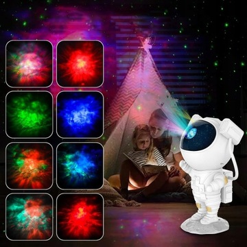 PROJEKTOR GWIAZD NIEBA LED LAMPKA NOCNA ASTRONAUTA
