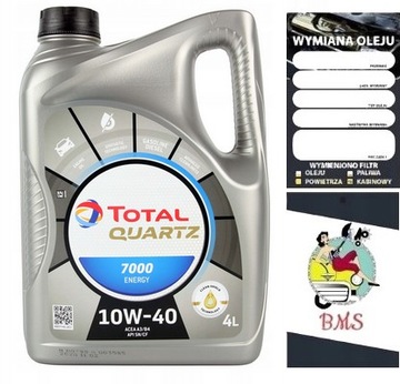OLEJ TOTAL QUARTZ 7000 ENERGY 10W-40 10W40 4L