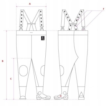 Вейдерсы PROS SB01 STANDARD черный 44