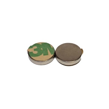 Magnes Neodymowy10x2 mm Walcowy z Klejem Taśmą 3M Mocny