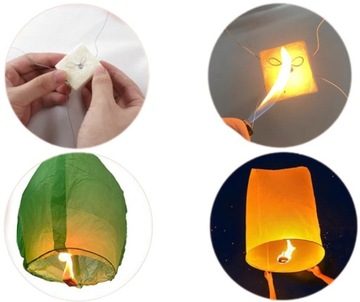 DUŻY LAMPION SZCZĘŚCIA ŻYCZEŃ LATAJĄCY ŚLUB WESELE