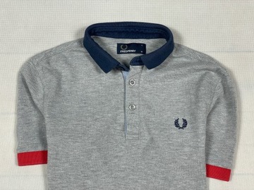 Fred Perry polo dziecięce męskie szare logo M L