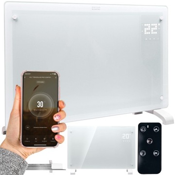 GRZEJNIK ELEKTRYCZNY PANELOWY SZKLANY 2000W WIFI