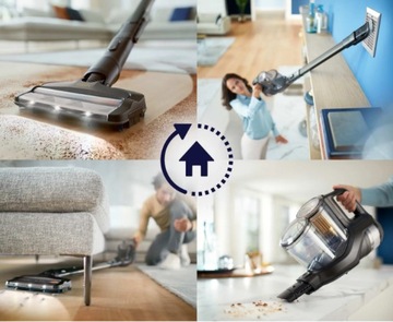 ВЕРТИКАЛЬНЫЙ ПЫЛЕСОС С РУЧНОЙ СВЕТОДИОДНОЙ РАБОТЫ PHILIPS 3 В 1 ПЫЛЕСЕТ, МОЙЕТ, СУШИТ 80 МИН