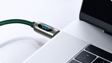 УНИВЕРСАЛЬНЫЙ КАБЕЛЬ BASEUS USB-C — TYPE-C С ИЗМЕРИТЕЛЕМ МОЩНОСТИ PD 100 Вт