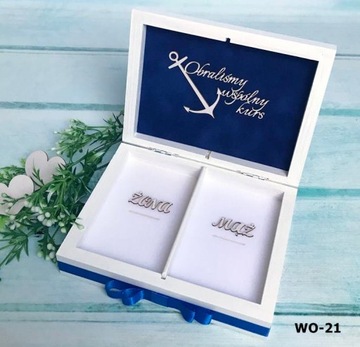 Коробочка для обручальных колец с разнообразной графикой, персонализация