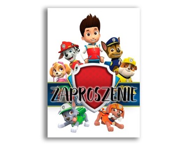 ZAPROSZENIA NA ROCZEK 10sz URODZINY PSI PATROL 106