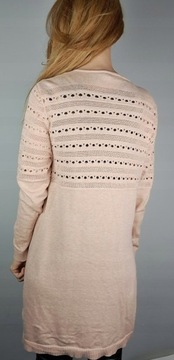 sweter damski długi narzutka bawełniany L B3 xo
