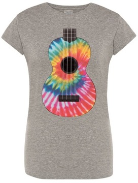 T-Shirt damski Tie Dye Gitara Kolorowa Rozm.M