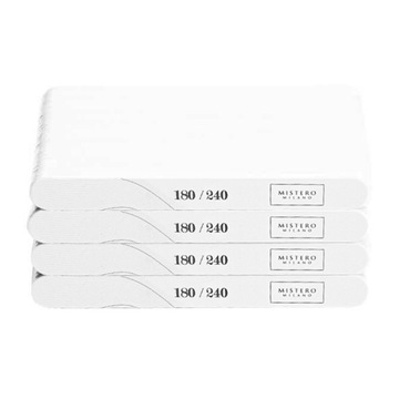 PILNIK DO PAZNOKCI ŻELU Basic 180/240 prosty 100szt Mistero Milano 8038/100
