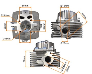 CYLINDER + GŁOWICA KPL. CG 250CCM (67mm) Eagle Hassan Shineray Romet Bashan
